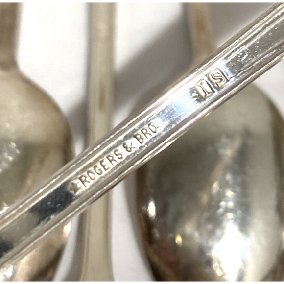 Silver iced tea spoons (8) Rogers Daybreak pattern vintage 1952 classic flatware - Picture 4 of 10